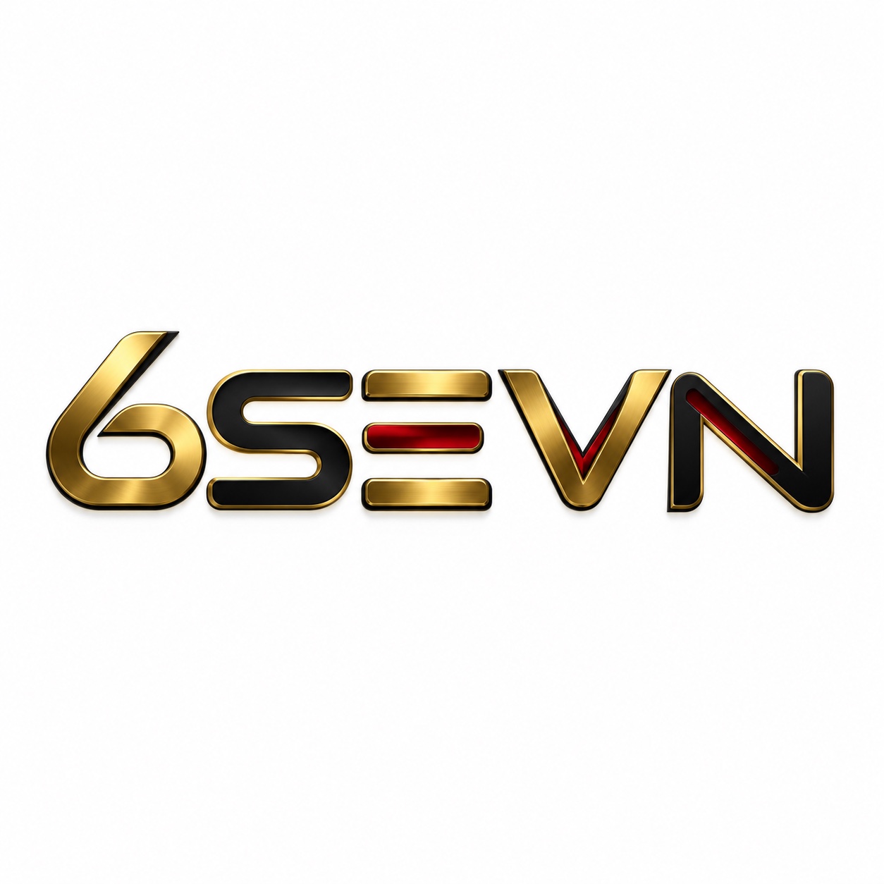 6SEVN gold, black, and red logo